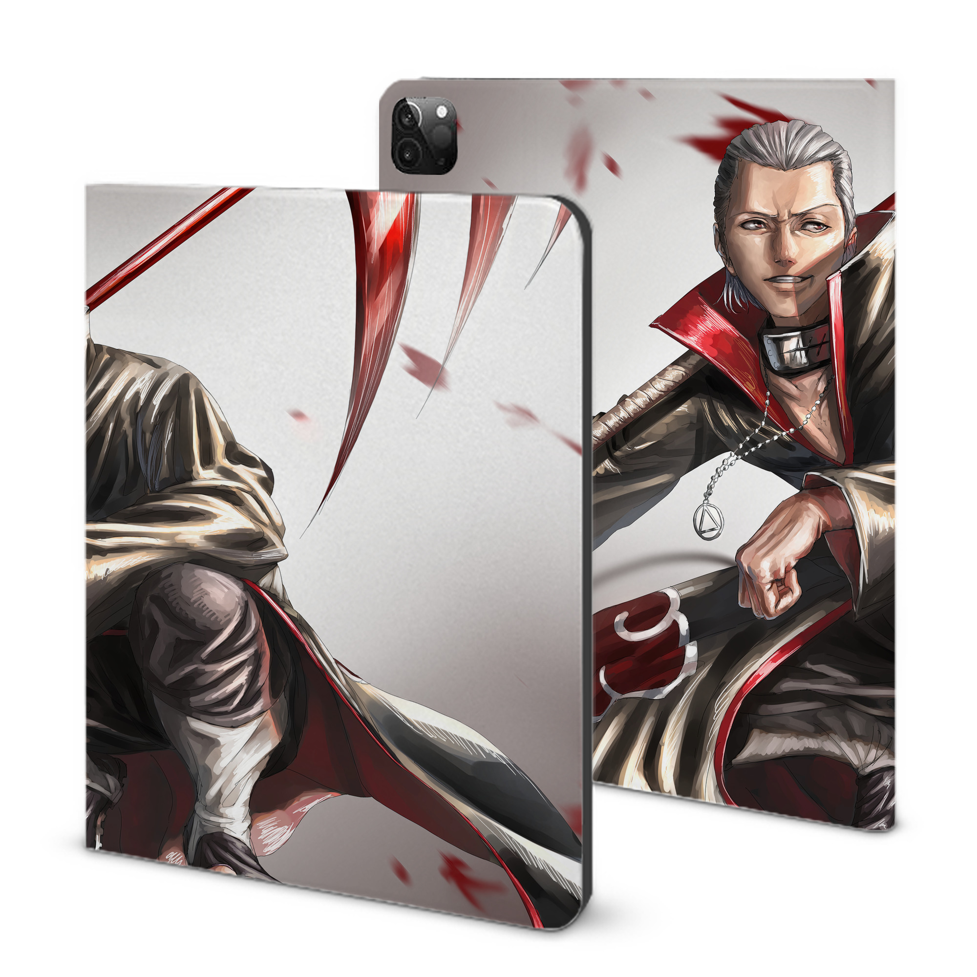 （画像用） NARUTO -ナルト- NARUTO -ナルト- 疾風伝 IPadケース ペンホルダー付き ブックスタイルデザイン